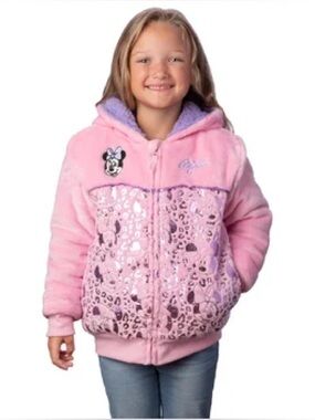 Disney Minnie Mouse Plush Hoodie Size 5